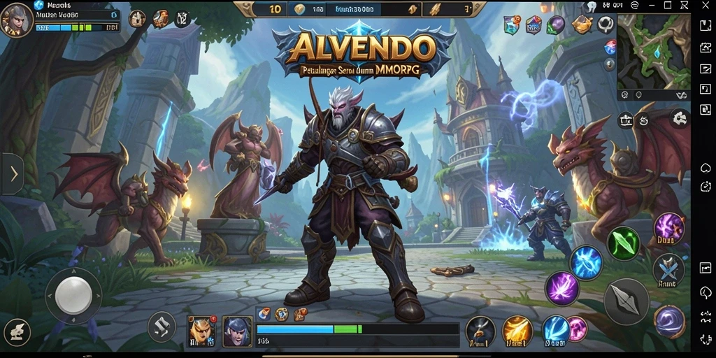 Screenshot gameplay ALVENDO yang menampilkan aksi pertarungan seru.