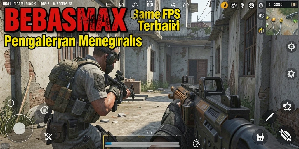 Tangkapan layar BEBASMAX menampilkan aksi seru dalam gameplay FPS.
