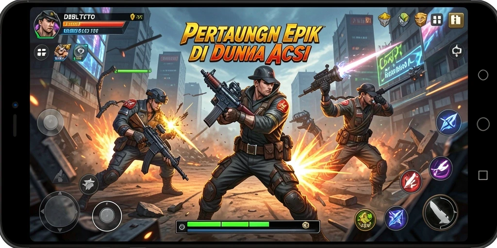 Screenshot gameplay DBLTOTO menampilkan aksi pertarungan yang mendebarkan.