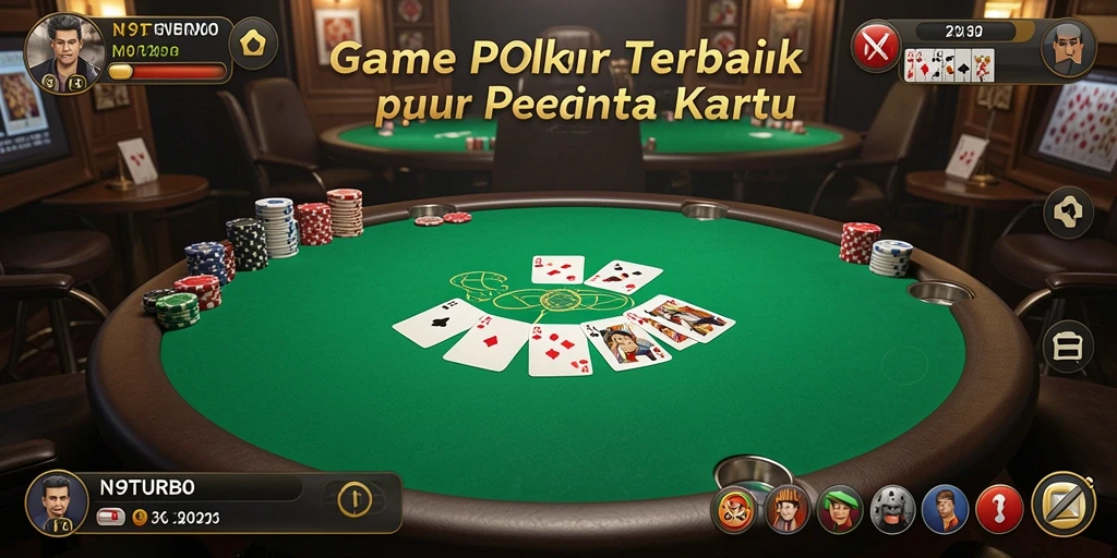 Tampilan gameplay N9TURBO menampilkan keseruan permainan Poker yang menegangkan.