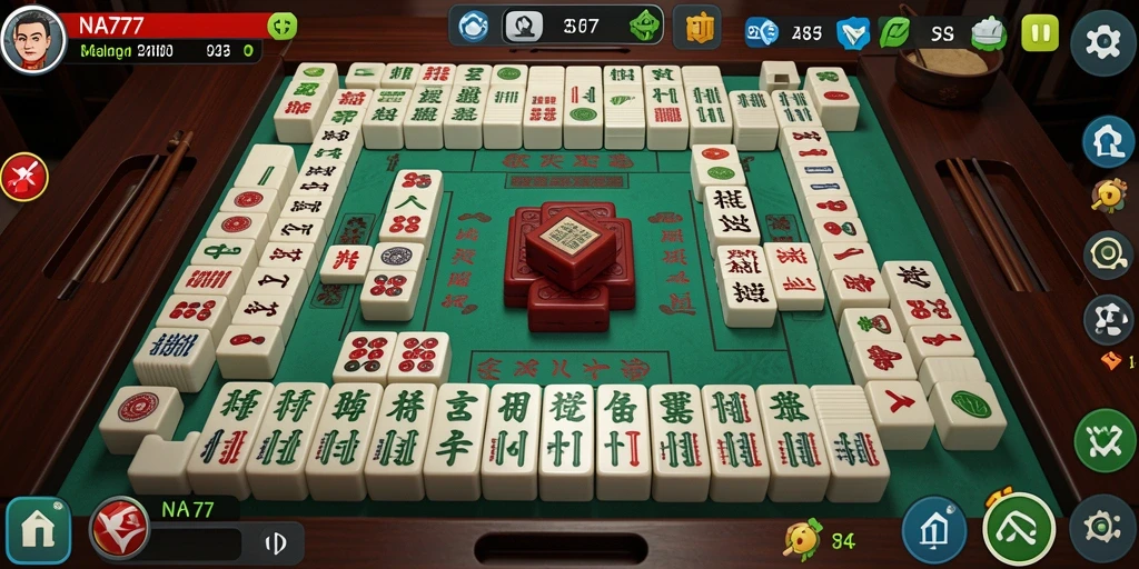 Tampilan gameplay seru dalam permainan Mahjong NA777.