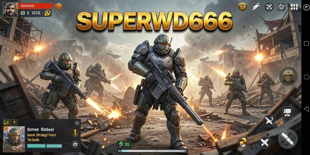 Tampilan epik dari pertempuran dalam SUPERWD666.
